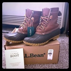 Authentic shearling lined LLBean duck boots sz 7